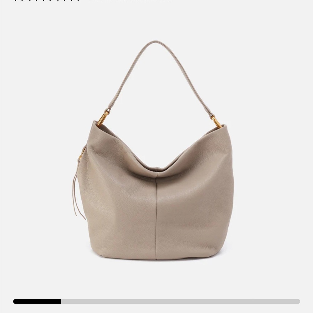 Elegant Taupe Leather Hobo Bag